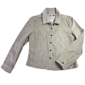 NWT STO Susquehanna Trail Outfitters Corduroy Jacket Tan L Girlmore Girls Y2K